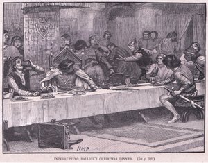 BalliolのクリスマスディナーAD 1332の中断 作： Henry Marriott Paget